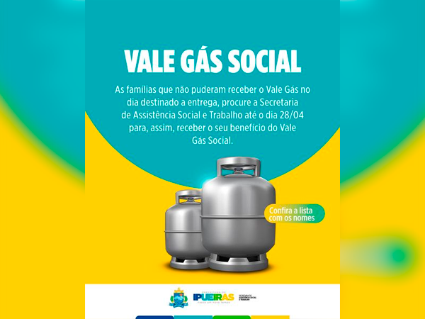 VALE GÁS SOCIAL -  COMUNICADO